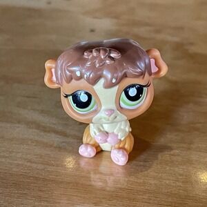 Littlest Pet Shop Authentic # 2148 Brown Cream‎ Guinea Pig Green Eyes